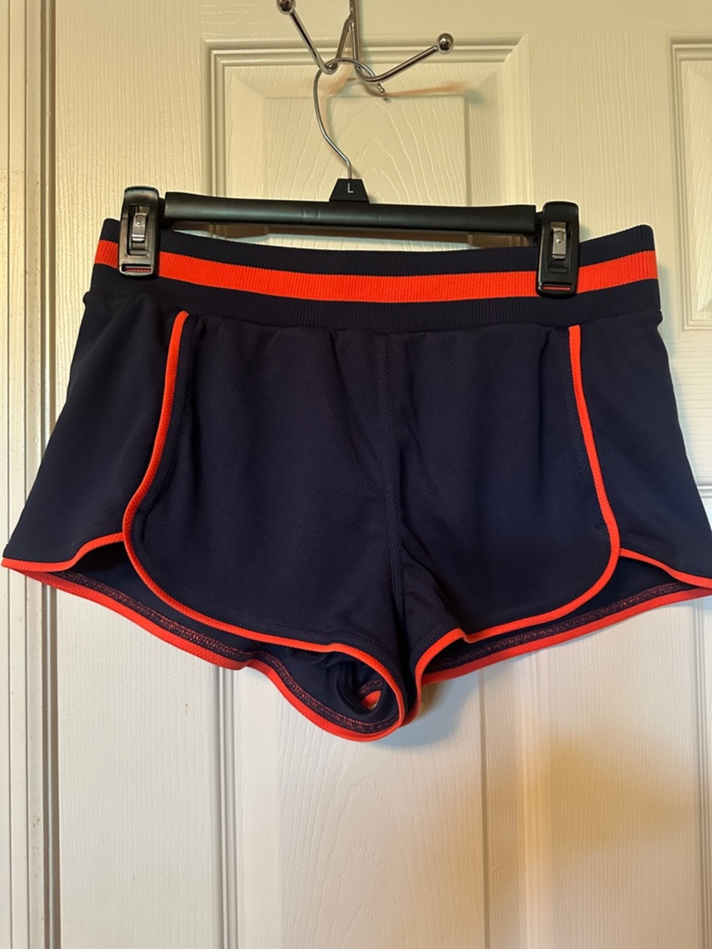 FP Movement by Free People Navy Athletic Shorts with Reddish/Orange Trim